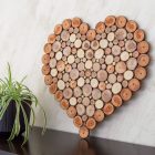 corazón decorativo de madera para regalo