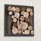 Wooden log wall decor