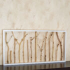 cuadro de ramas blancas tree branch wall decor