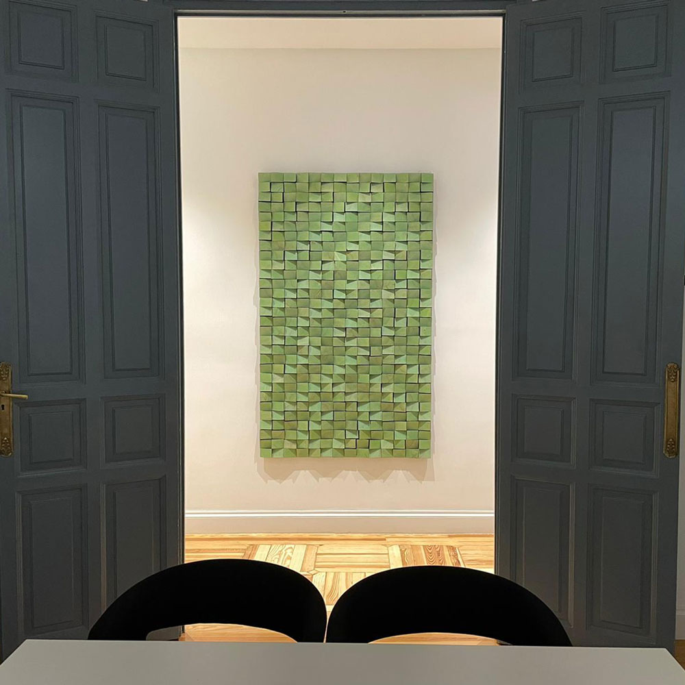 mural de pared de madera