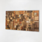 escultura-de-pared-cuadro-de-madera- reciclada fine wall art