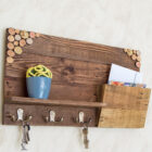 Wooden wall key holder