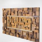 cuadro de arte en madera para salón