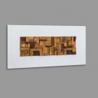 cuadro blanco con relieve