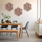 hexágono de madera pra decoración