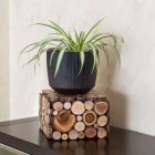 pedestal de madera artesanal