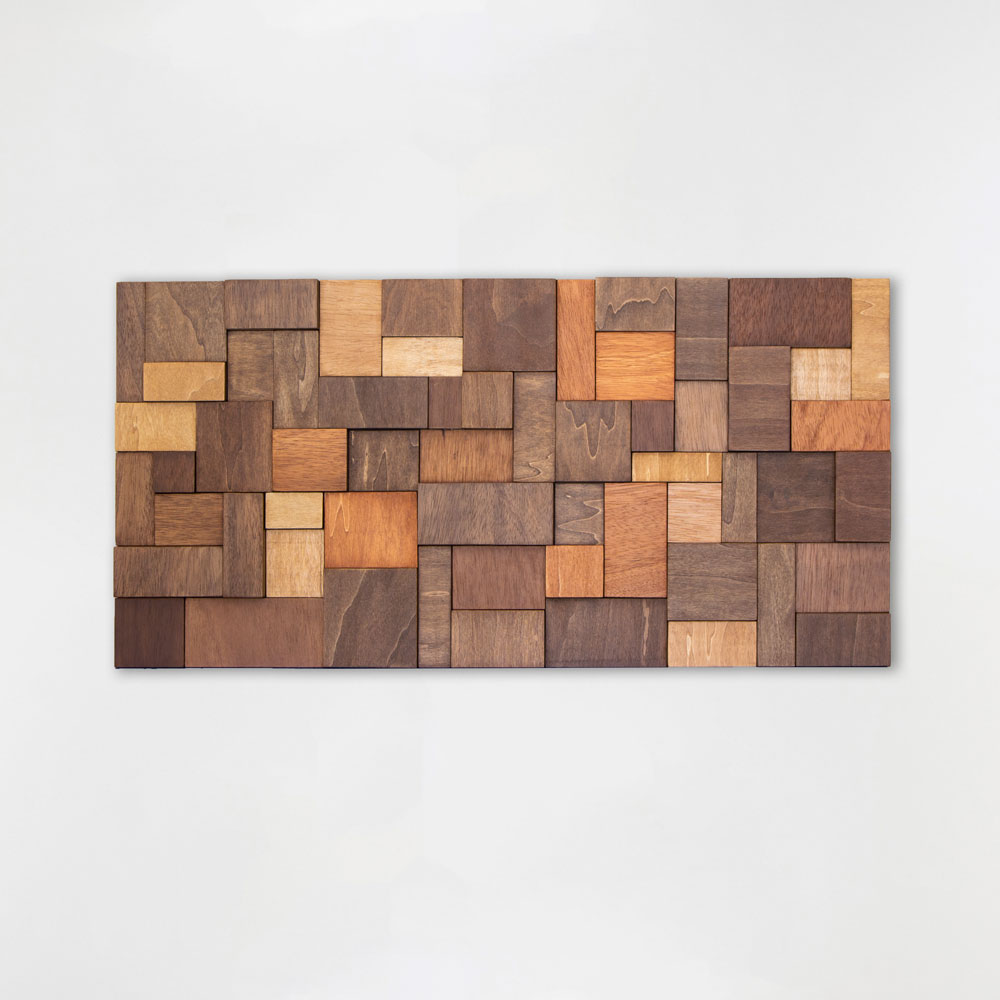 cuadro con relieve de madera