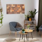 cuadro con relieve de madera para sala